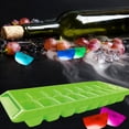thumbnail image 3 of Stackable Plastic Ice Cube Trays (2-Pack) - 16 Cubes Per Tray Design for Cocktails, Whiskey and Chocolate Molds - Green, 3 of 3