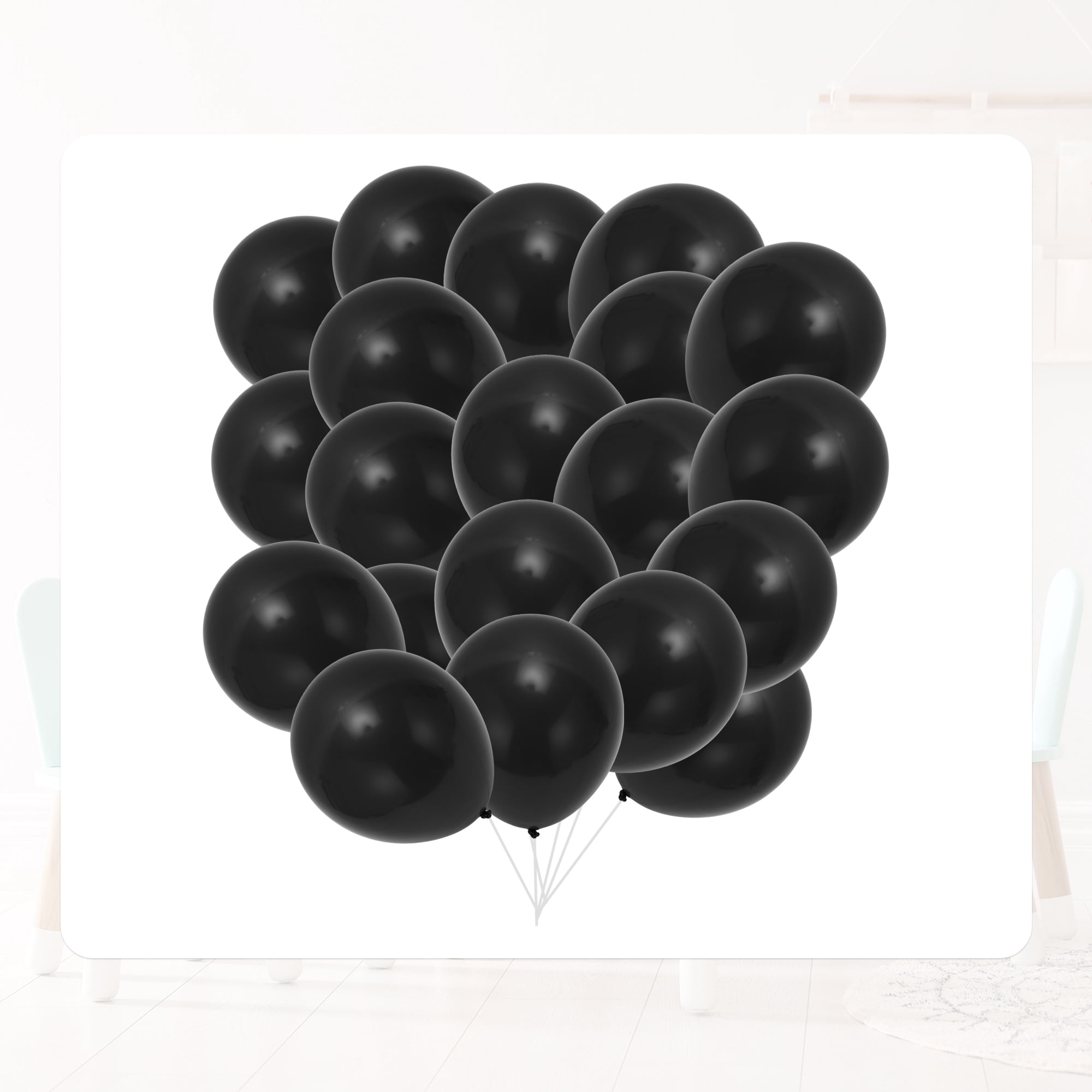 Unique Bargains 20Pcs Latex Party 10inchch Helium Balloons Black
