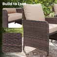 thumbnail image 5 of ELPOSUN 5 Piece Patio Furniture Set, Outdoor PE Wicker Chairs for Two with Ottoman Underneath,Beige, 5 of 8