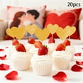 thumbnail image 6 of CQCYD under $5 Cake Topper Hearts, Valentines Glitter Heart Flag,Cake Decoration Party Supplies,20 Pack Cupcake Topper,Edible Cake Insert Decor,Festive Dessert Decoration, 6 of 6