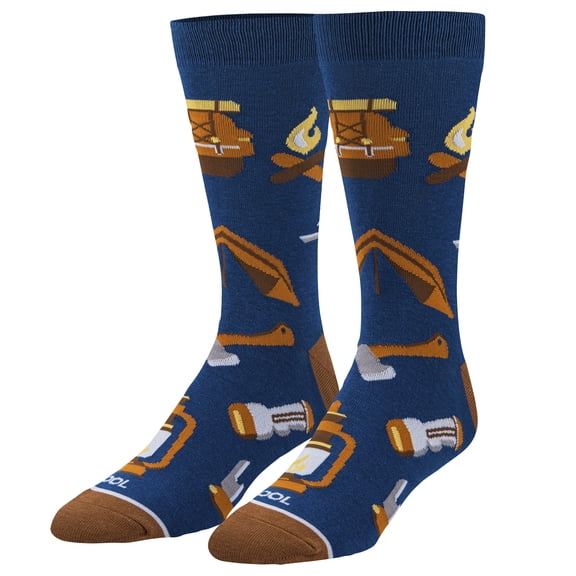 Cool Socks Camper Novelty Funny Cool Crew Socks, Size Large