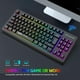 thumbnail image 3 of Teclado mecánico inalambrico 87Keys perfke Retroiluminación RGB Batería de larga duración 1800mAh Negro, 3 of 5