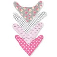 thumbnail image 2 of Hudson Baby Infant Girl Cotton Fleece Bandana Bibs 4pk, Rose, One Size, 2 of 2