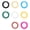 Circular, variant on WINDLAND 8Pieces Colorful Round And Semi Round Key Covers For Efficient Key Sorting