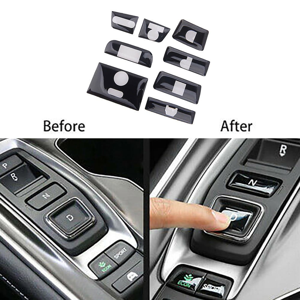 Glossy Black Gear Shift Switch Button Guard Cover fit For Honda Accord 2018-2020