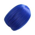 thumbnail image 4 of Perruque Synthétique Bleue pour Femmes et Filles, Perruque Courte, Postiche, Cosplay, Faux Cheveux, Résistant à la Chaleur, Droite, avec Frange, 4 of 7