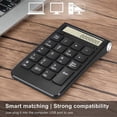 thumbnail image 2 of Clavier numérique sans fil, mini clavier numérique portable, clavier numérique de comptabilité USB, noir, 2 of 4