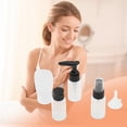 thumbnail image 3 of Unique Bargains 5 Pcs Travel Size Toiletries Bottles Containers Leakproof Squeezable Refillable Travel Container Set Black, 3 of 5