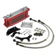 thumbnail image 1 of Unique Bargains 1 Set Red Engine Oil Cooling Radiator Kit Universal for Dirt Bike Monkey Bike 50CC-160CC Engines, 1 of 7