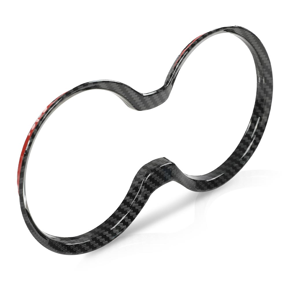 Gear Shift Cup Holder Cover Trim Bezel Black Carbon Fiber Fit for 2011-2021 Jeep Grand Cherokee Cup Holder Trim