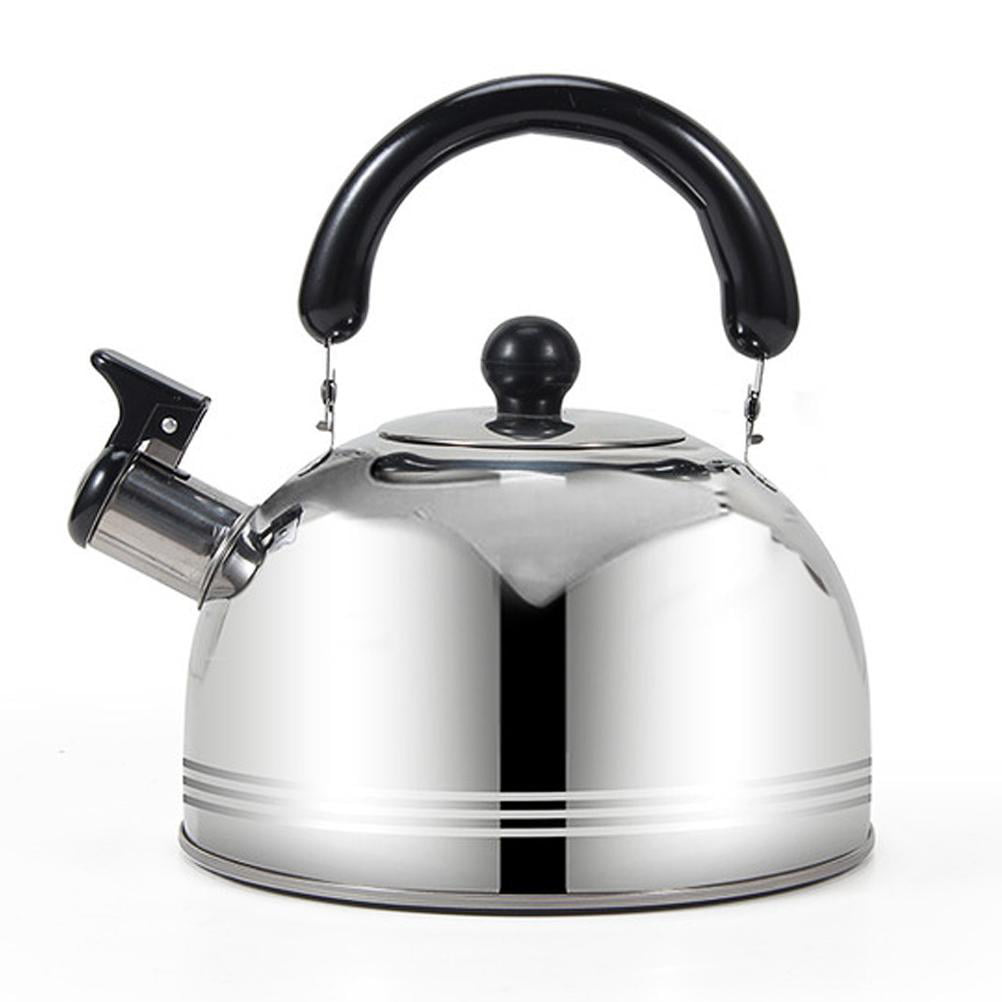 2L Stainless Steel Whistling Kettle Hob Gas Electric Camping Boil Coffee Tea Pot 