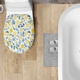 thumbnail image 4 of SEANATIVE Lemon Toilet Seat Covers for Bathroom Toilet Lid Cover Elongated Oval Round Toilet Seat Lid Cover Oblong Soft Fabric Toilet Seat Cover, Soft and Absorbent, 4 of 6