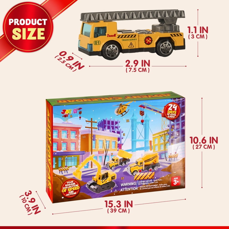 Joyfy 2026 Christmas Advent Calendar Engineering Vehicle Set, 24
