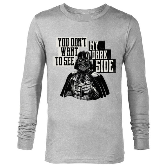 Star Wars Darth Vader Dark Side Funny - Long Sleeve T-Shirt for Men -Customized-Athletic Heather