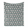 thumbnail image 1 of Air Balloon Soft Flannel Fleece Throw Blanket, Travel Adventures Clouds Doodle Striped Background, Cozy Plush for Indoor and Outdoor Use, 50" x 70", Multicolor, by Ambesonne, 1 of 5