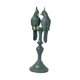 thumbnail image 4 of Adorno de pareja de loros, escultura decorativa, colección, regalo único para inauguración de la casa verde 85x85x28cm, 4 of 9