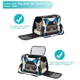 thumbnail image 5 of Flower Butterfly Fabric Pet Carrier Bag 900D Oxford Cloth Sherpa Base Material 17x10x11.8 in/43x26x30 Cm Black Nylon Webbing Comfortable Pet Travel Bag for Small Medium s Dogs, 5 of 7