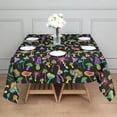 thumbnail image 3 of Red Mushroom Black Pattern Square Tablecloth,Waterproof Square Table Cover,Wipeable Spillproof Washable Table Cover for Home Kitchen Party Decor 52"x52"(132x132cm), 3 of 6