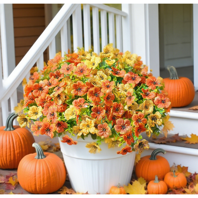Fall Fakeflowers For Outside Artificial Fall Flowers Outdoor – 20 ...