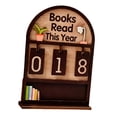 thumbnail image 2 of DOLITY Books Read This Year Counter Book Lover Gift up to 999 Books Reading Tracking Coffee Color, 2 of 7