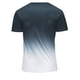thumbnail image 4 of YUGYXL Mens Gradient Color Tshirts Big and Tall Loose Lightweight Shirts Crew Neck Outdoor Tops Holiday Tees Blue XXXL, 4 of 4