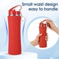 thumbnail image 5 of Insulated Water Bottle 20 OZ Stainless Steel Water Bottle with Straw Metal Water Bottle Double Wall Leakproof Keeps Drinks Hot and Cold (Red), 5 of 7