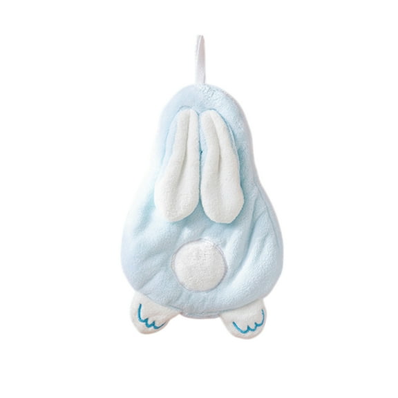 LIAMOBONDOPOLISE 2025 New Rabbits Hand Towel Hanging Hand Towel Cute Cartoons Small Towel Kitchen And Bathroom Towel Thickened Absorbent Fleece Novel Easter Design