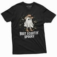 thumbnail image 3 of Men's Halloween Shirt Boot Scootin Spooky Shirt Funny Halloween Tee Cowboy Ghost Shirt (Medium Navy Blue), 3 of 7