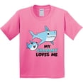 thumbnail image 3 of Inktastic My Grammy Loves Me with Cute Sharks Youth T-Shirt, 3 of 5