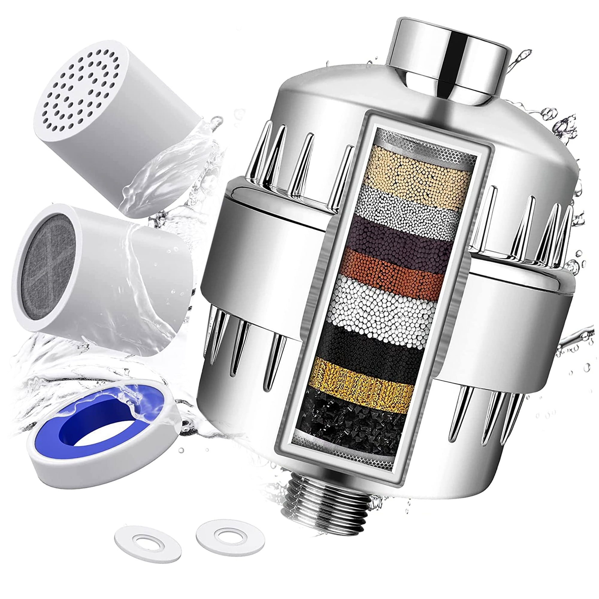 15 Stage Shower Filter For Hard Water,High Output Shower Head Filter