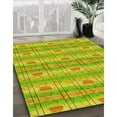 thumbnail image 3 of Ahgly Company Machine Washable Indoor Round Transitional Chameleon Green Area Rugs, 3' Round, 3 of 7