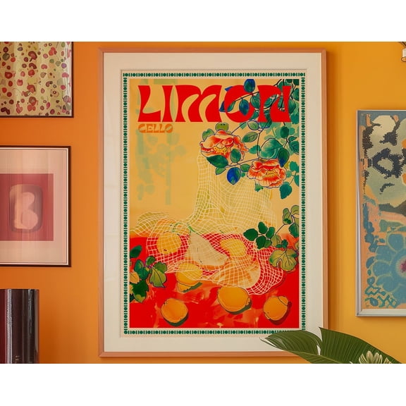 Kitchen Wall Decor, Bar Wall Print, Red Wall Art, Trendy Print, Food Poster, Psychedelic Art, Retro Print, Maximalist Art, Dopamine Decor Wall Art, Modern Wall Decor, 8x12 UNFRAMED