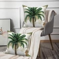 thumbnail image 2 of Tropical Palm Tree Pillow Cover 16x16 Inch,Set of 4 Summer Outdoor Green Leaves Cushion Cases for Couch Sofa Bed Home Decor, 2 of 6