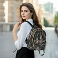 thumbnail image 6 of FORMRS Mini Backpack Purse for Women Quilted Travel Daypack Casual Shoulder Bag, Dark Flowers Pattern, 6 of 7