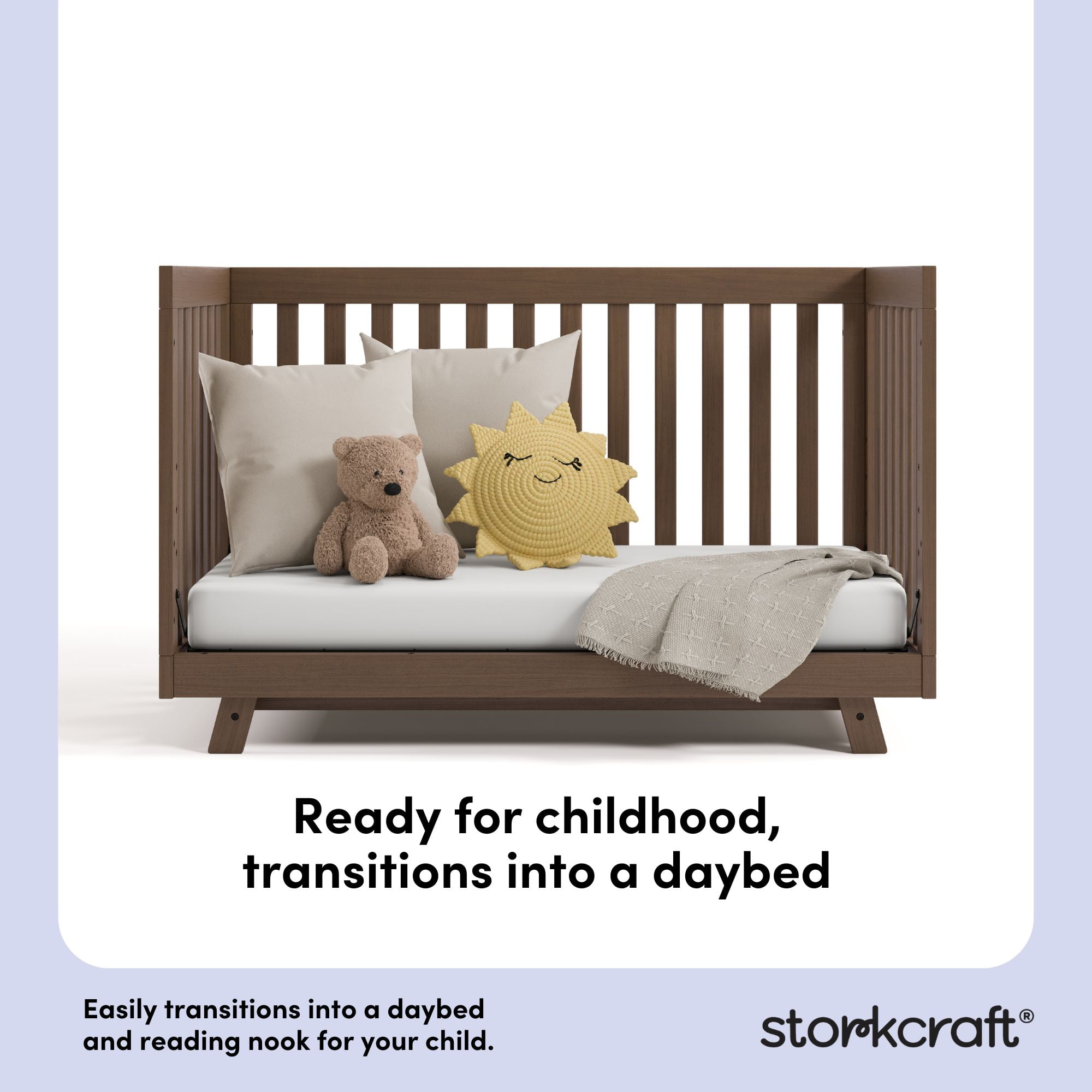 Storkcraft Beckett 3-in-1 Convertible Baby Crib, Hazelnut