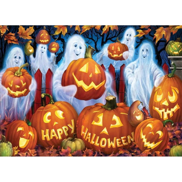 Cuadros Decorativos Pintura de diamante 5D DIY Fantasma de calabaza Taladro redondo completo Diamante de imitación Ehuebsd Nuevos Originales