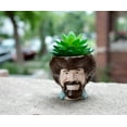 thumbnail image 6 of Bob Ross Mini Ceramic Planter with Artificial Succulent Plant, 6 of 7