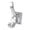 Chrome, variant on Belwith BWH078774 CH 0.43 in. Center-Center Style Hook, Chrome