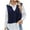 Blue, variant on Mgmyaa Women's Sweater Vests Fashion Loose Solid Color V-neck Loose Sweater