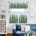 thumbnail image 2 of Tropical Plant Kitchen Curtains Valances and Tiers Set of 3 Summer Cactus Tier Curtains and Valance with Rod Pocket for Small Windows, 27.5"x24", 2 of 9
