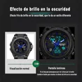 thumbnail image 4 of Reloj Pulsera Táctico Militar Sanda 739 Impermeable Hombre Mujer Sport Correa Negro Bisel Negro Fondo Dorado, 4 of 8