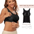 thumbnail image 2 of FITVALEN Tank Tops for Women Basic Camisole with Built in Bra Casual Wide Strap Sleeveless Layer Top, 2 of 7