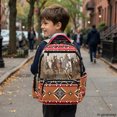 thumbnail image 6 of FUIALDOLG Breathable Bookbag for Back to School Elementary School, 600D Polyester Multi Pocket Kids School Backpack, Horse, 6 of 9