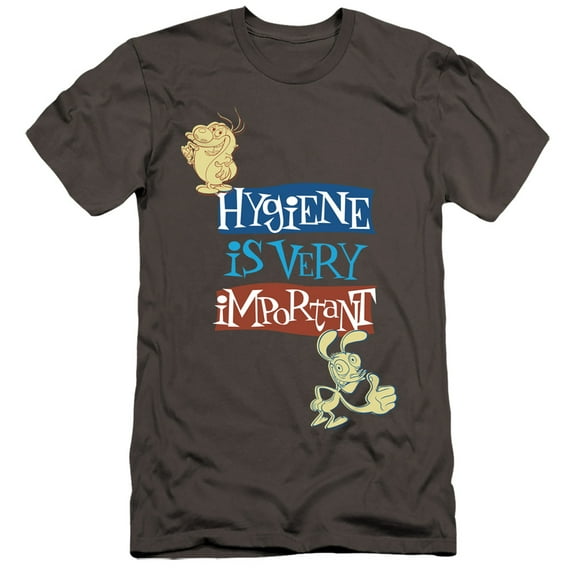 Ren And Stimpy Hygiene Is Very Important Unisex Adult Canvas Brand T Shirt