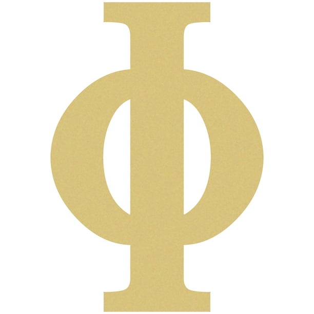 Greek Wooden Letters, Fraternity Wall Decor, 6'' Phi