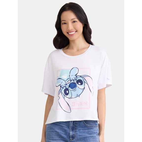 Disney Stitch Women's Sleep Tee with Short Sleeves, Sizes XS-3X