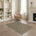thumbnail image 2 of ODIKA 4'x6' Washable Area Rug Tone Repeating Earthy Network Framework Structured Terracotta for Home Office, Under Desk, Non-Slip Chair-Friendly, Flatwoven, 2 of 7