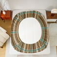 thumbnail image 5 of Feelyou Retro Brown Plaid Twin Sheet Sets, Stripes Lines Buffalo Bedding, 3 Pieces, 5 of 7