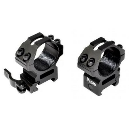 Quick Release Scope Rings - Presma PRWG030 30mm Quick Release Medium Profile Scope Rings for Picatinny/Weaver Rails