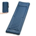 thumbnail image 1 of TOMSHOO Compact Single Inflatable Camping Mat with Built-in Pump, Water-Resistant, 4" Thick, Ergonomic Design for Comfortable Outdoor Sleep, Easy to Carry, Dark Blue, 1 of 6